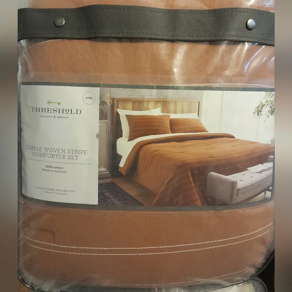 Brand new Threshold king 3pc comforter set 100% cotton - Picture 3 of 8